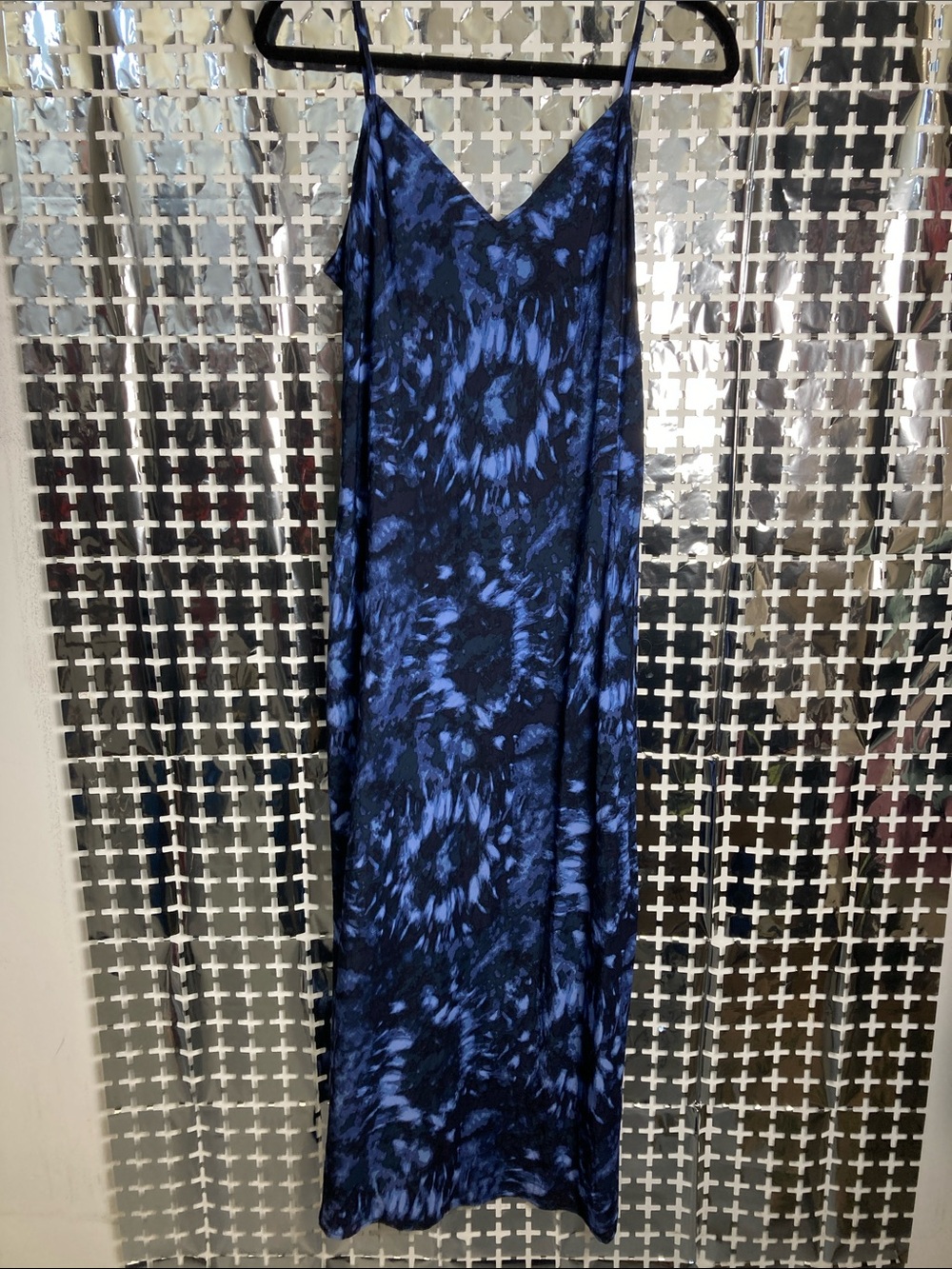 GAP Blue Tie-Dye Maxi Slip Dress